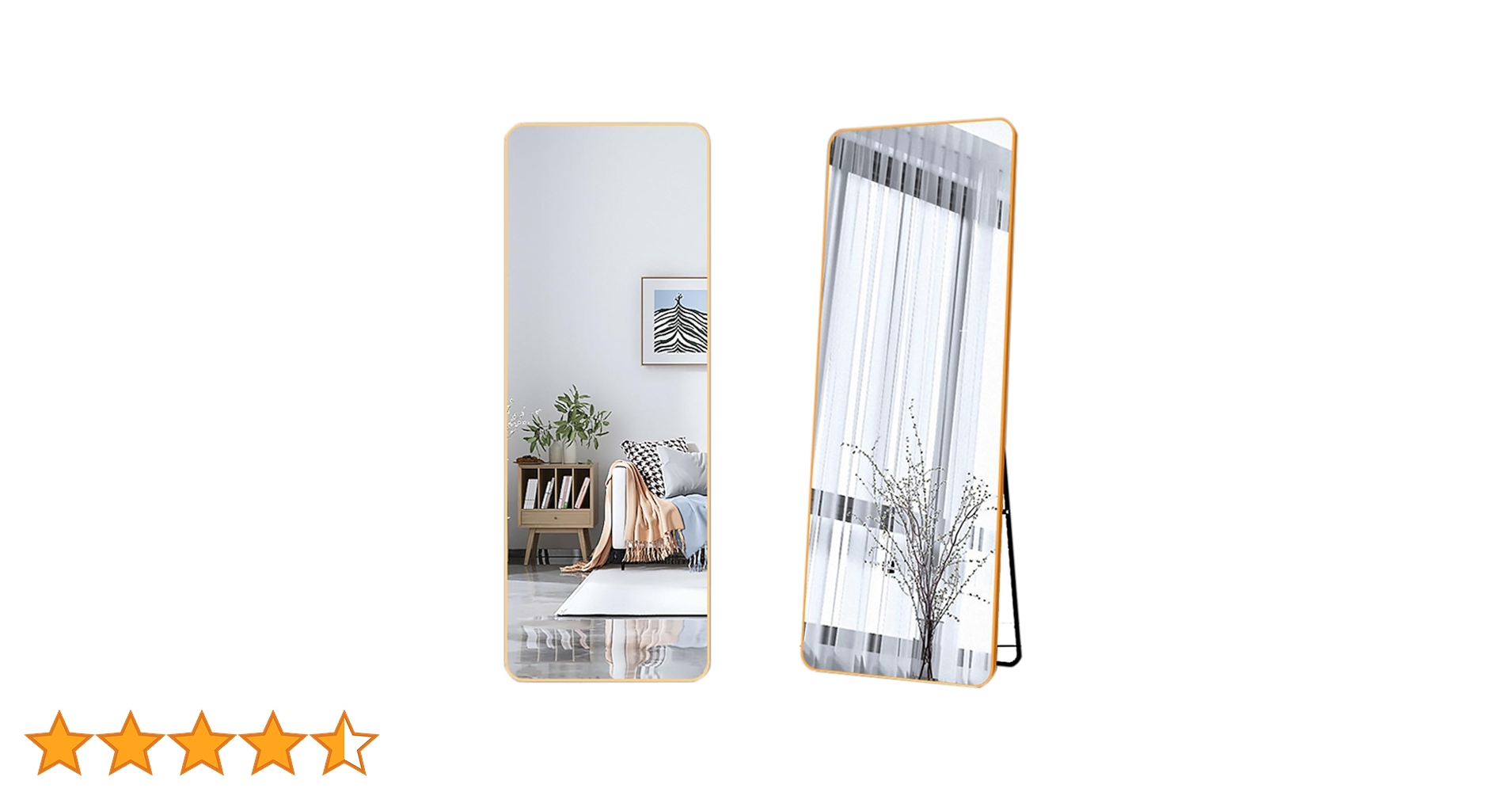 yoshi 無垢材 2WAY ウォール スタンドミラー 姿見 大型 壁掛鏡 Amazon